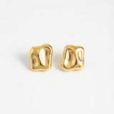 Bintu Molten Square Stud Earrings