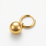 Josephine Ball Charm Huggie Hoop Earrings