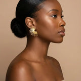 Kamari Sunburst Statement Stud Earrings