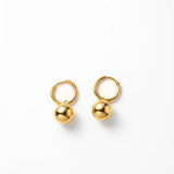 Josephine Ball Charm Huggie Hoop Earrings