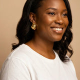 Asha Chunky Hammered Stud Earrings