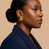 Asha Chunky Hammered Stud Earrings