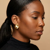 Bintu Molten Square Stud Earrings