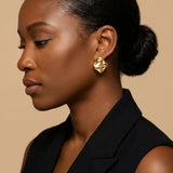Bintu Molten Square Stud Earrings