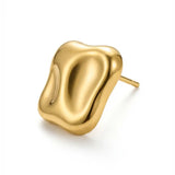 Bintu Molten Square Stud Earrings