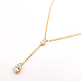 Olga Crystal Drop Lariat Necklace